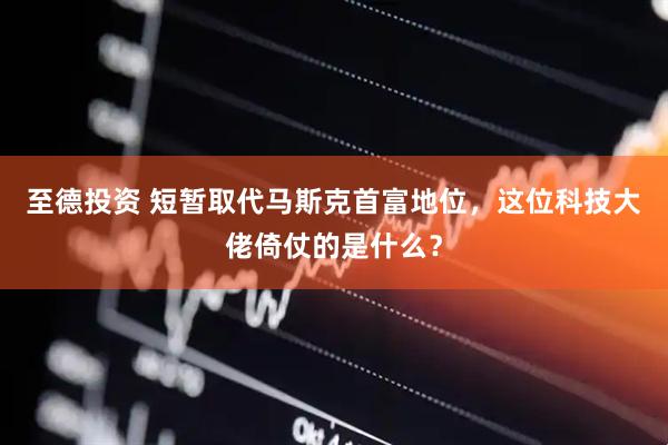 至德投资 短暂取代马斯克首富地位，这位科技大佬倚仗的是什么？